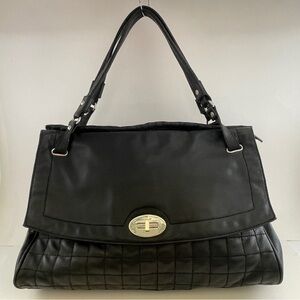 BCBGMaxAzria Black Shoulder Bag with Gold Hardware